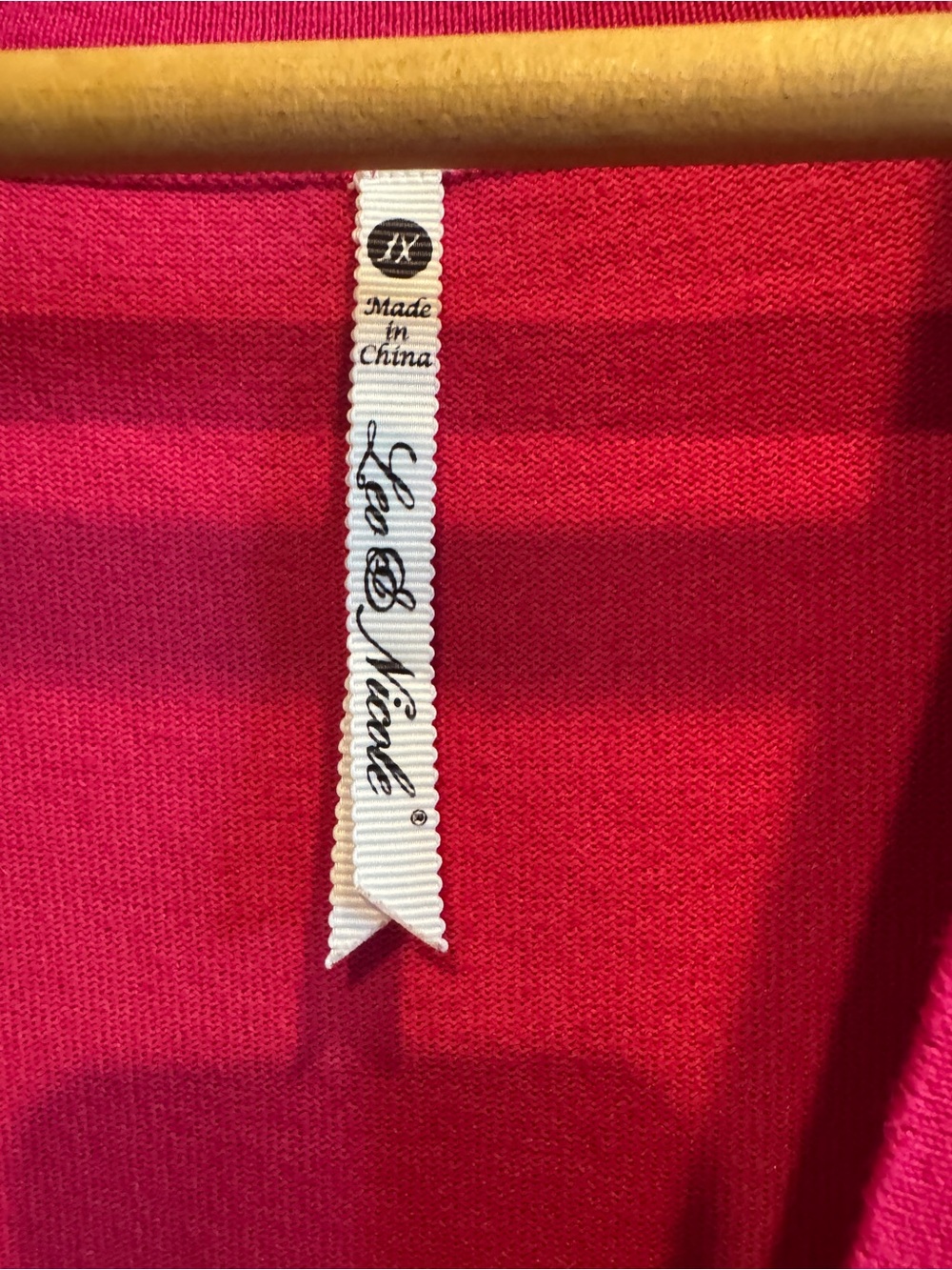 Leo & Nicole Open-Front Cardigan in Bright Pink - Picture 3 of 3
